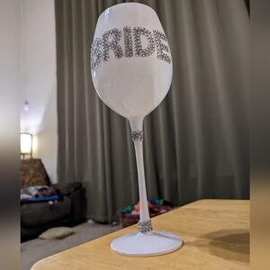 Blingy BRIDE wine glass